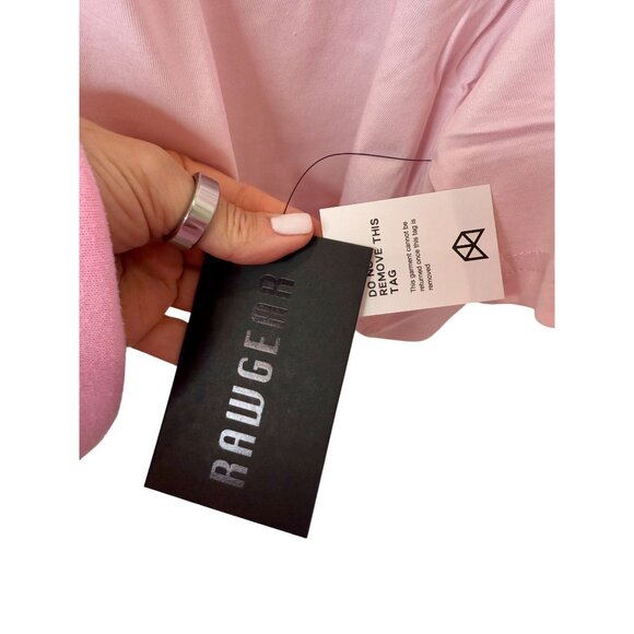 NEW Raw Gear ‘WAR’ Pink Crop Tee - Size L - Picture 3 of 4